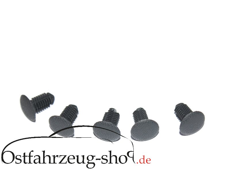 5 teiliges Montageclip- Set für Armaturenbrett - Oberteil Trabant 601