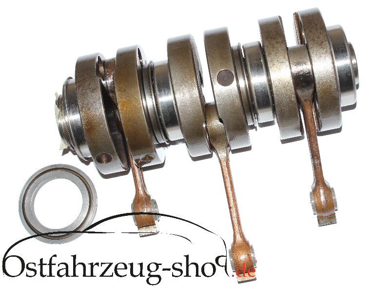 Kurbelwelle 50PS Vollwange mit Kolbenringabdichtungfür Wartburg und Barkas B1000 im Austausch