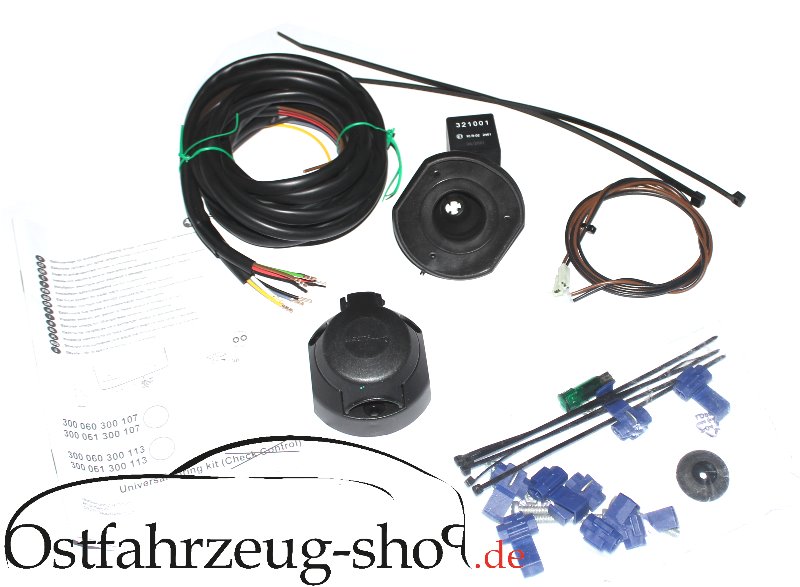 12V E-Satz 7 polig für Anhängerkupplung Trabant 601, 1.1, Wartburg, B1000 , Multicar
