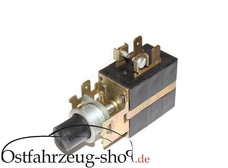 Schubschalter 8600.34 mit schwarzem Knopf, für Trabant, Wartburg, Barkas B1000